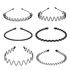 6 Metal Wavy Hairband Spring Hair Hoop Sports Headbands