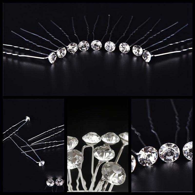 20pcs Rhinestone Bridal Wedding Hair Pins Hair Clips for Women and Girls