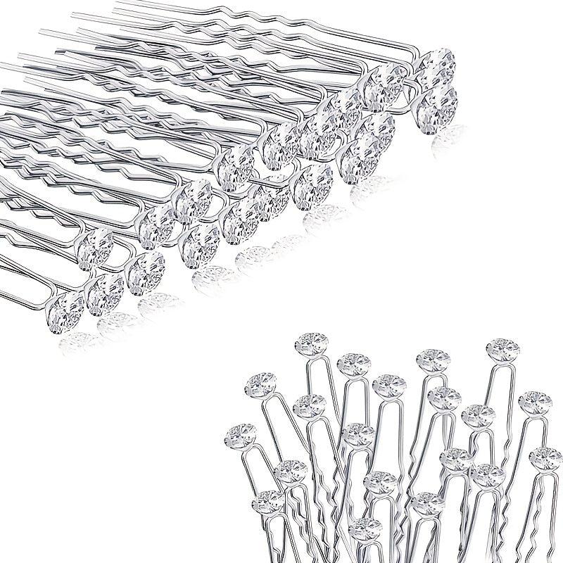 20pcs Rhinestone Bridal Wedding Hair Pins Hair Clips for Women and Girls