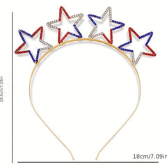 American Element Rhinestone Headband Star Pattern Hair Hoop