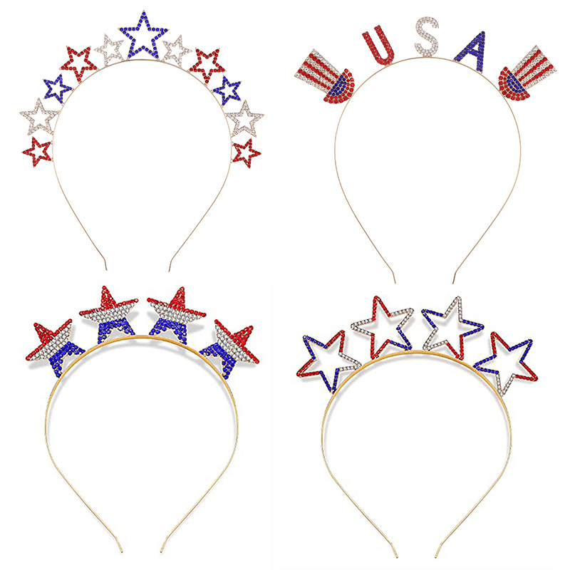 American Element Rhinestone Headband Star Pattern Hair Hoop