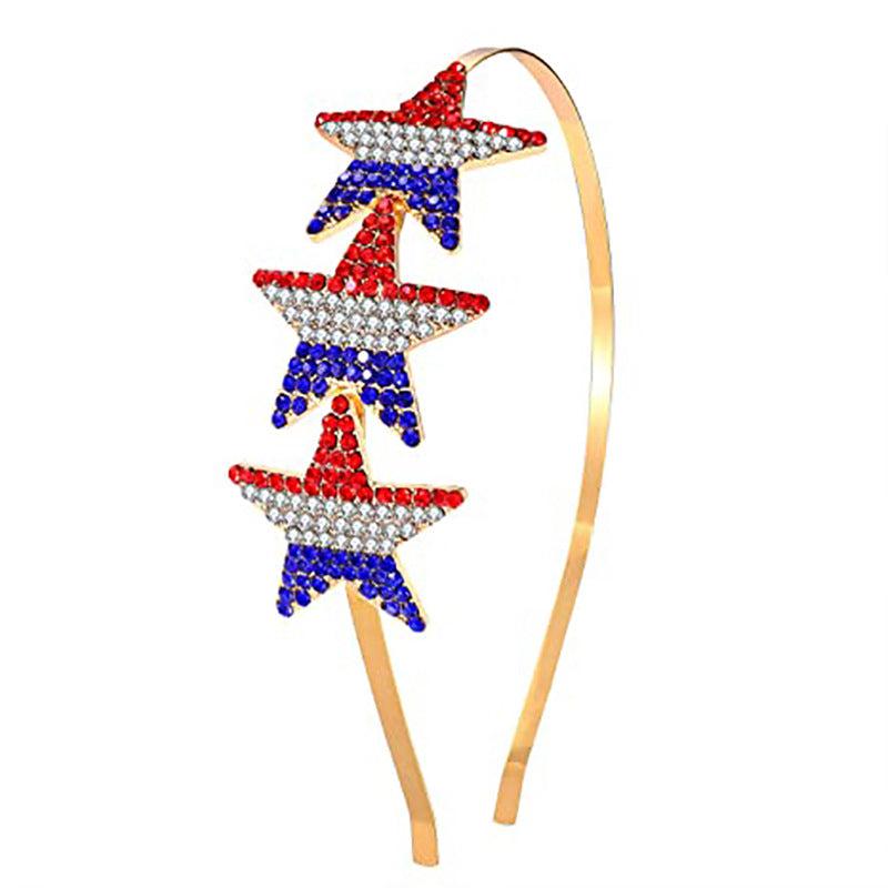 American Element Rhinestone Headband Star Pattern Hair Hoop