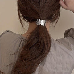 2 PCS Metal Hair Rope Twisted Metal Cross Hair Rope