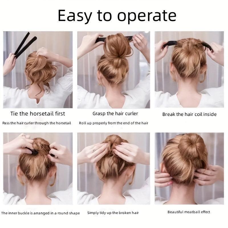 Donut Bun Make Magic Snap Roll Bun Tool DIY Hair Styling