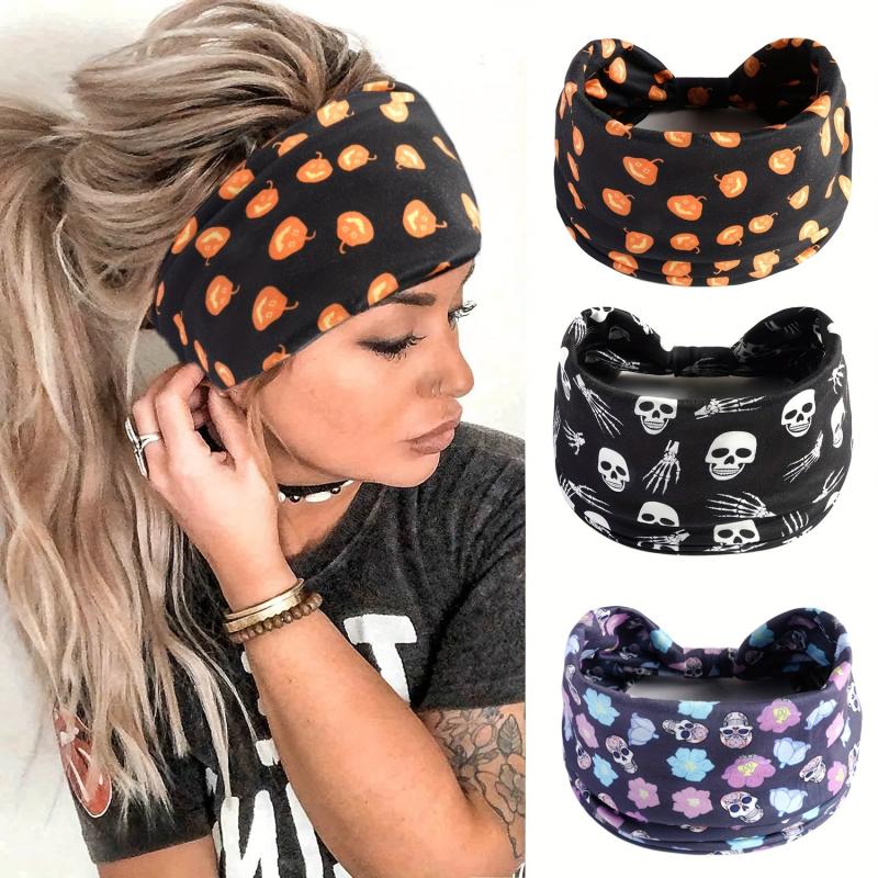Halloween Pumpkin Headband Cartoon Hair Band Bandana Hair Accessories