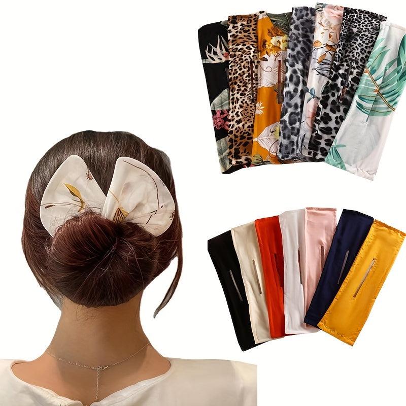 Bohemia Style Hair Bun Maker Bowknot Hair Tie French Hair Curler Headband