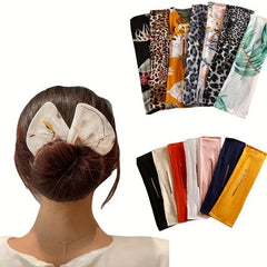Bohemia Style Hair Bun Maker Bowknot Hair Tie French Hair Curler Headband
