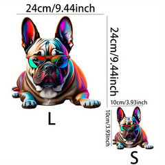 2pcs Dog Pattern Holographic Sticker Heat Transfer DIY Clothing Accessories