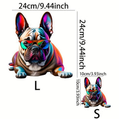 2pcs Dog Pattern Holographic Sticker Heat Transfer DIY Clothing Accessories