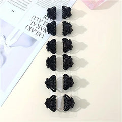 12pcs Small Flower Hair Claw Clip Strong Hold Hair Jaw Clip For Thick Hair