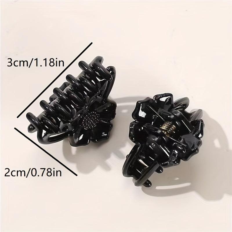 12pcs Small Flower Hair Claw Clip Strong Hold Hair Jaw Clip For Thick Hair