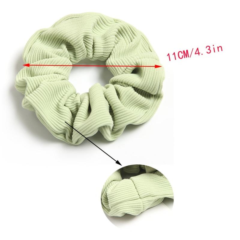 Corduroy Striped Scrunchies For Women Girls - Soft Hair Scrunchie