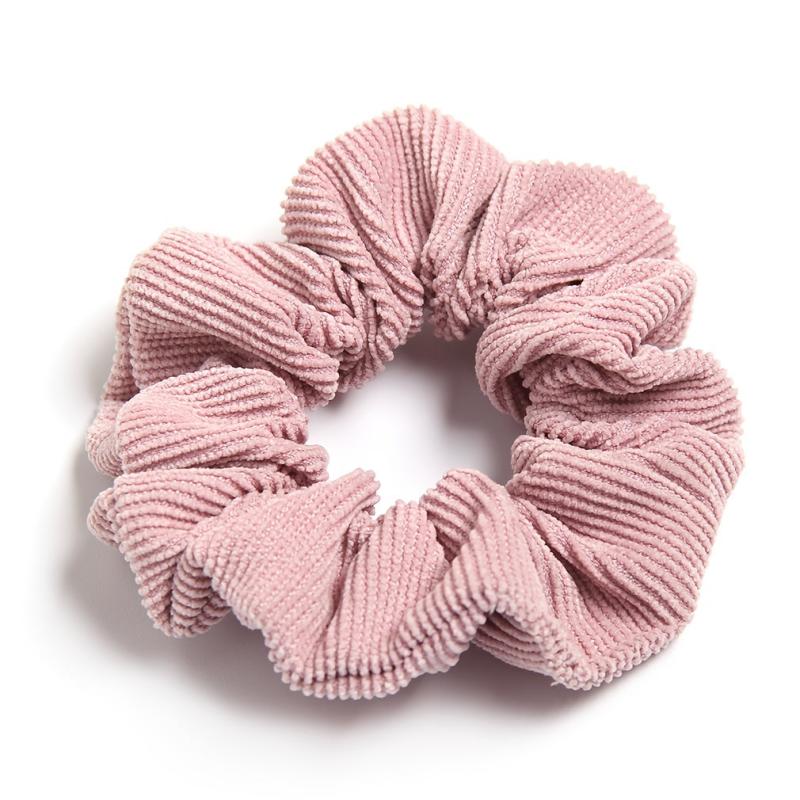 Corduroy Striped Scrunchies For Women Girls - Soft Hair Scrunchie