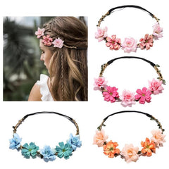 Flower Crown Garland Headpiece Floral Head Beach Flower Wedding Hair