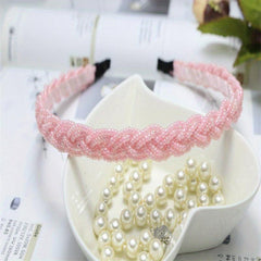 Retro Boho Beaded Hairband Solid Headband Hair Accessories for Women