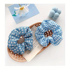 Polka Dots Crackle Hair Tie Large Scrunchie Boho Hair Accessory
