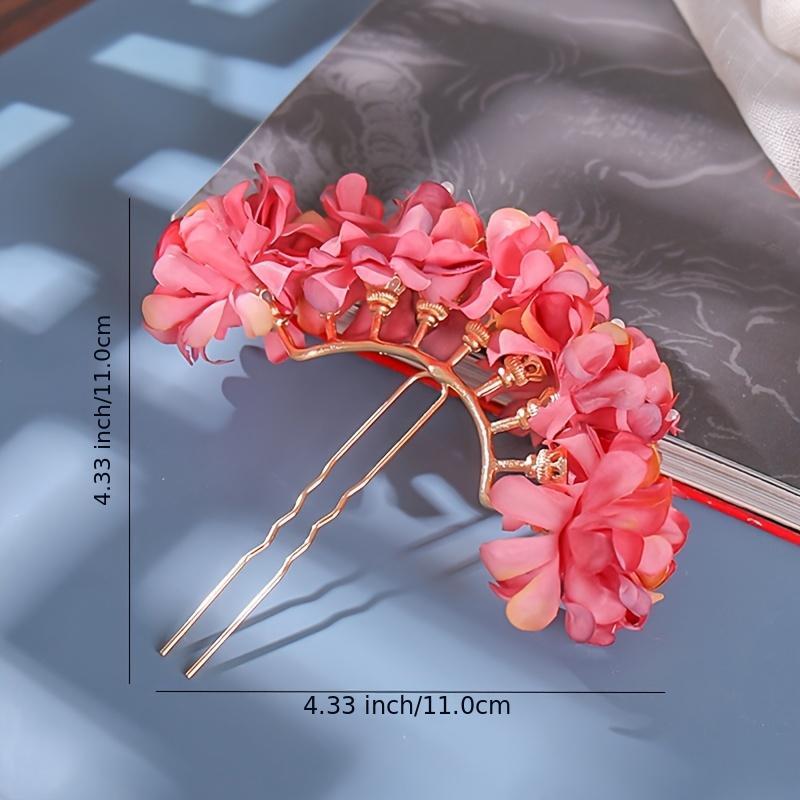 Silk Flower Antique Hairpin Retro Garland Hair Accessories Folk Wedding