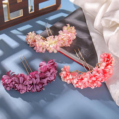 Silk Flower Antique Hairpin Retro Garland Hair Accessories Folk Wedding