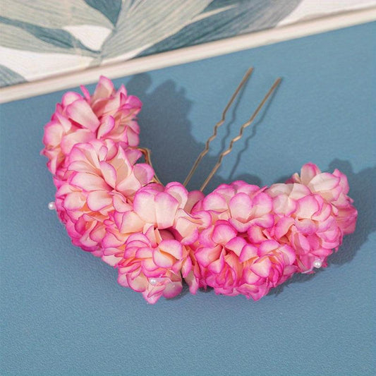 Silk Flower Antique Hairpin Retro Garland Hair Accessories Folk Wedding