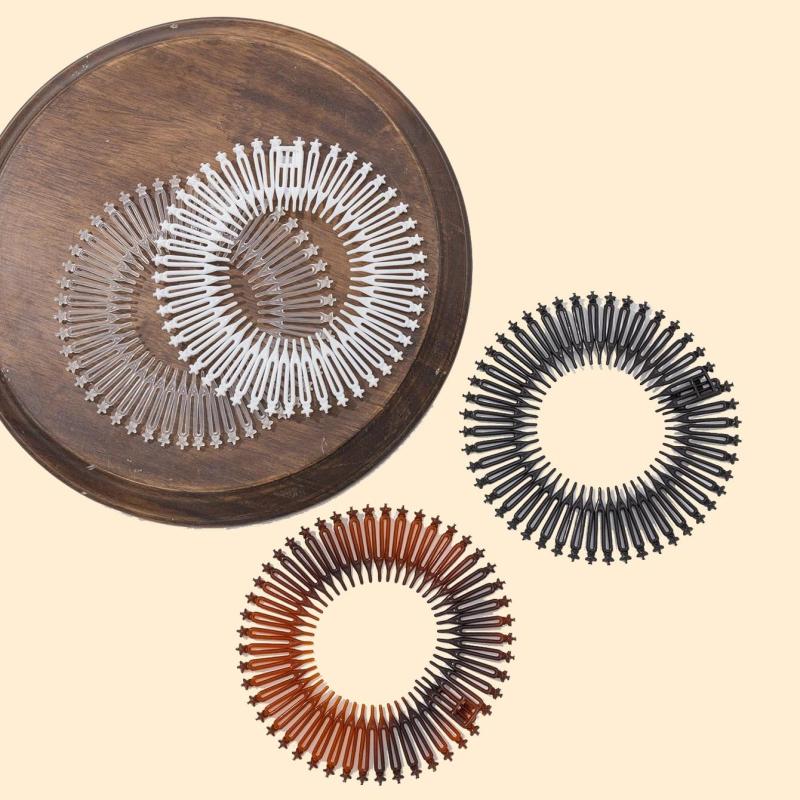 Stretch Hair Comb Claw Clip Circle Spring Headband Hair Accessories