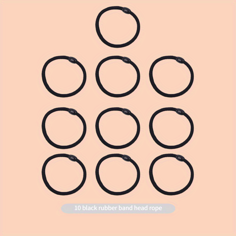 10pcs Beaded Hair Tie Elastic Ponytail Holder Hair Accessories