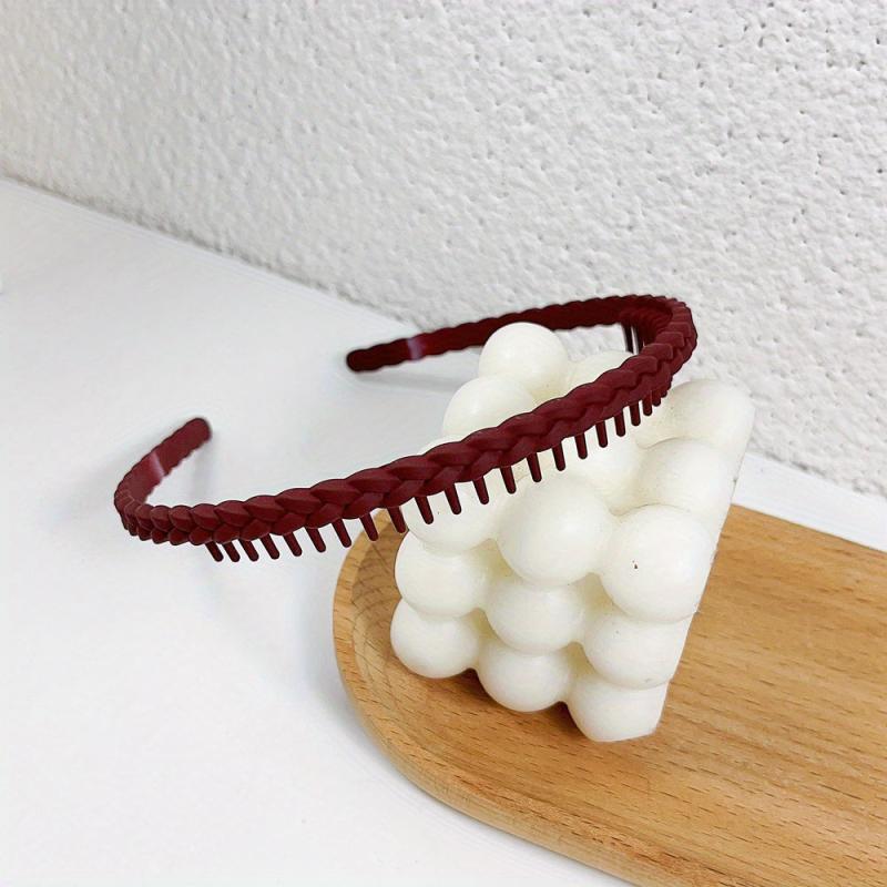 Macaroon Hair Band Braided Tooth Headband Style Headdress for Women Girls