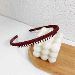 Macaroon Hair Band Braided Tooth Headband Style Headdress for Women Girls
