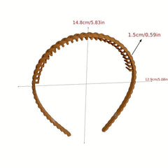 Macaroon Hair Band Braided Tooth Headband Style Headdress for Women Girls
