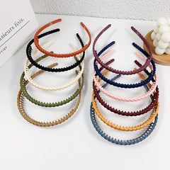 Macaroon Hair Band Braided Tooth Headband Style Headdress for Women Girls