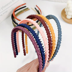 Macaroon Hair Band Braided Tooth Headband Style Headdress for Women Girls