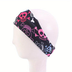 Colorful Pattern Sweatband for Women Stretchy Sports Headband