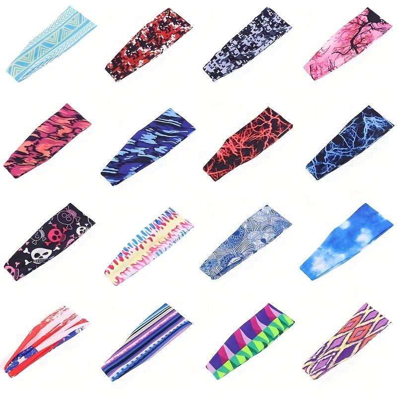 Colorful Pattern Sweatband for Women Stretchy Sports Headband