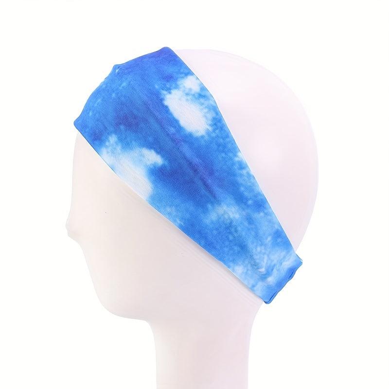 Colorful Pattern Sweatband for Women Stretchy Sports Headband