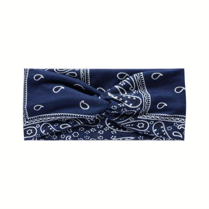 Bohemian Paisley Pattern Headband Knotted Headdress Yoga Sports Headband