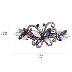 Butterfly Hair Crystal Barrette Clip for Girls Women
