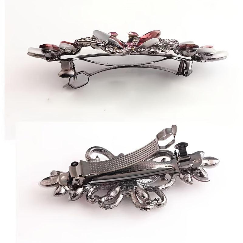 Butterfly Hair Crystal Barrette Clip for Girls Women