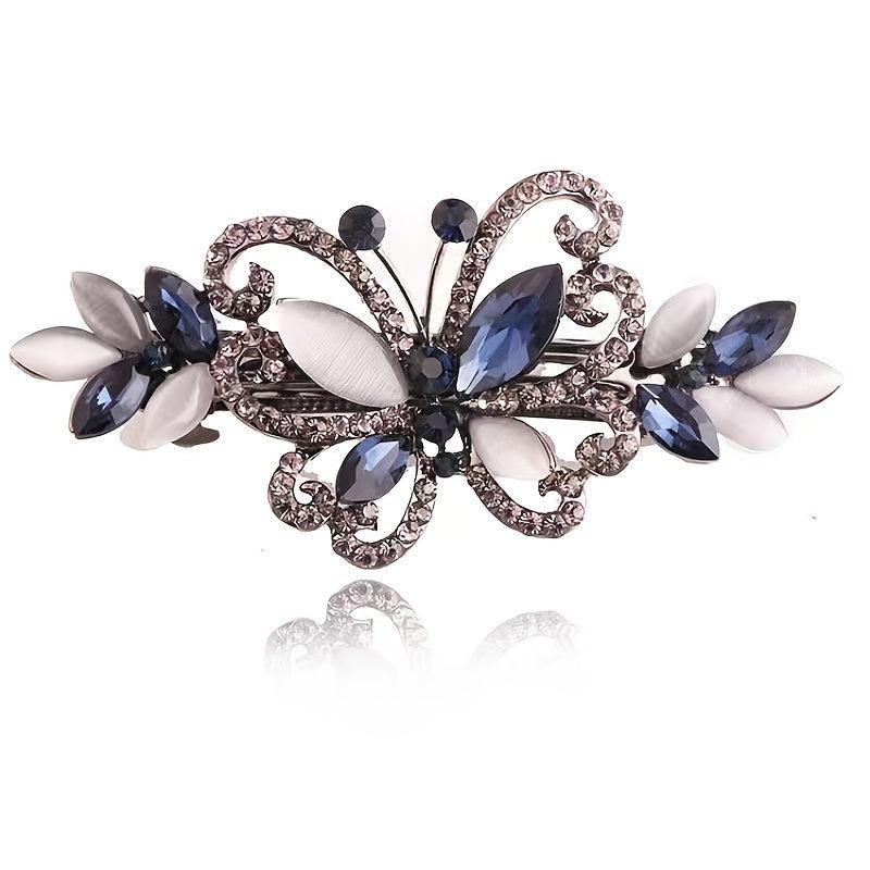 Butterfly Hair Crystal Barrette Clip for Girls Women