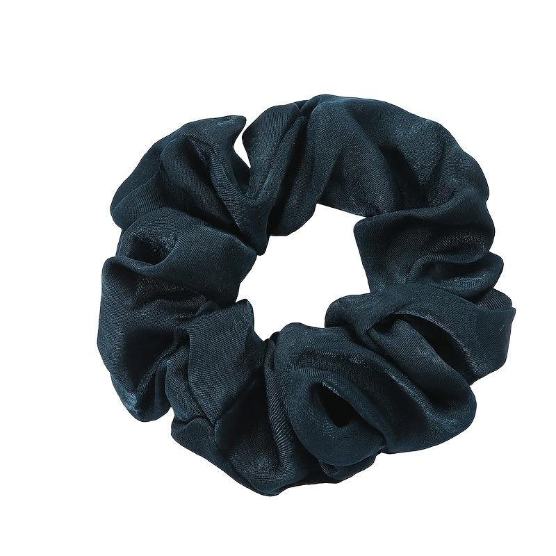 12pcs Solid Silk Hair Tie Scrunchie Ponytail Holder Accessory