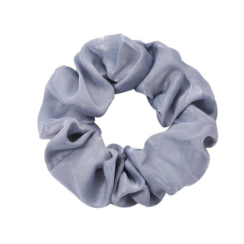 12pcs Solid Silk Hair Tie Scrunchie Ponytail Holder Accessory