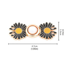 2pcs Daisy Pants Waist Buckle Elastic Adjust DIY Button Pin Sewing Supplies