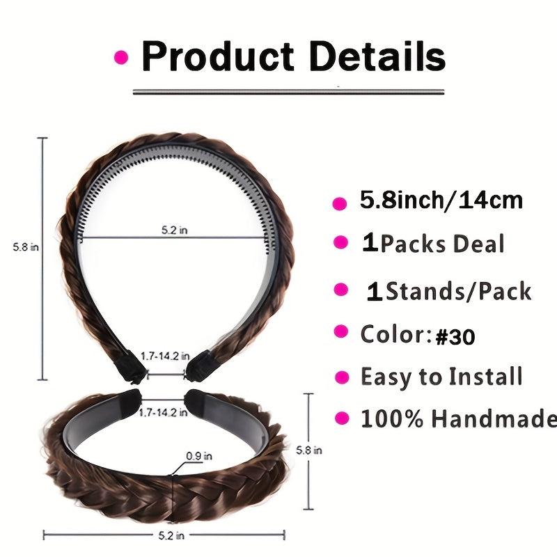 Braid Headband Synthetic Hair Plaited Headband Braid Wig Decor Hair Accessories