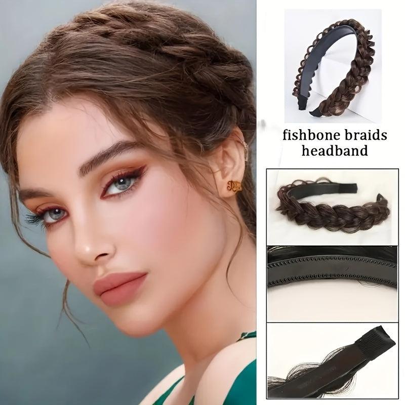 Braid Headband Synthetic Hair Plaited Headband Braid Wig Decor Hair Accessories