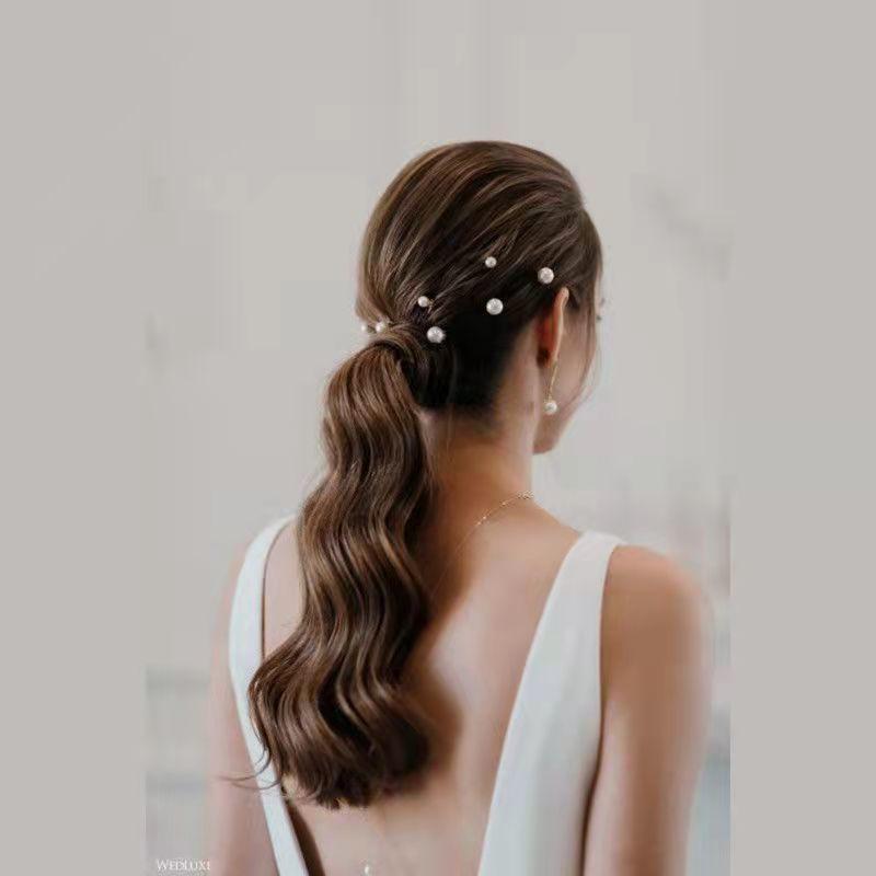 Faux Pearl Hair Claw for Bride, Bridesmaid