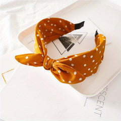 Boho Polka Dot Bowknot Headband for Women Girls