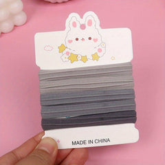 5pcs Thick Wide Hair Tie Seamless Hair Rope Elastic Ponytail Holder