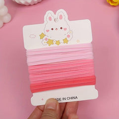 5pcs Thick Wide Hair Tie Seamless Hair Rope Elastic Ponytail Holder