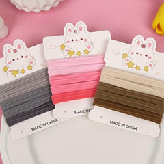 5pcs Thick Wide Hair Tie Seamless Hair Rope Elastic Ponytail Holder