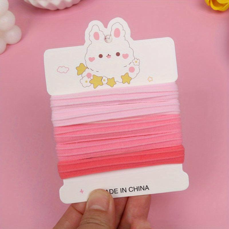 5pcs Thick Wide Hair Tie Seamless Hair Rope Elastic Ponytail Holder