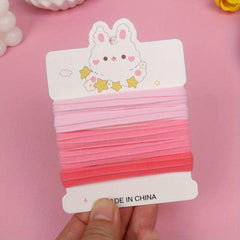 5pcs Thick Wide Hair Tie Seamless Hair Rope Elastic Ponytail Holder