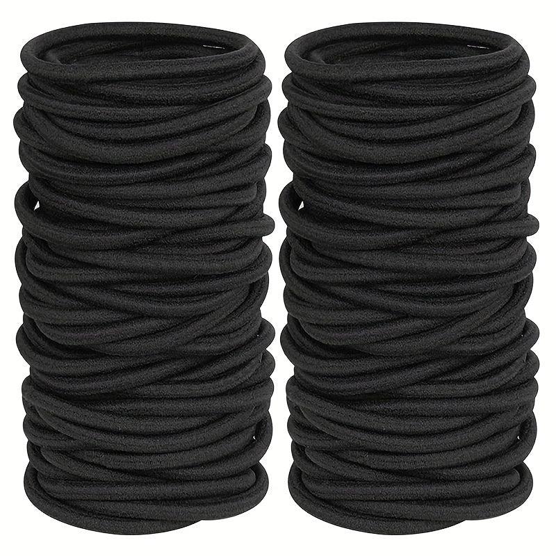 50 Pcs Hair Ties for Thick & Curly Hair Ponytail Holders Elastic Bands Women Men